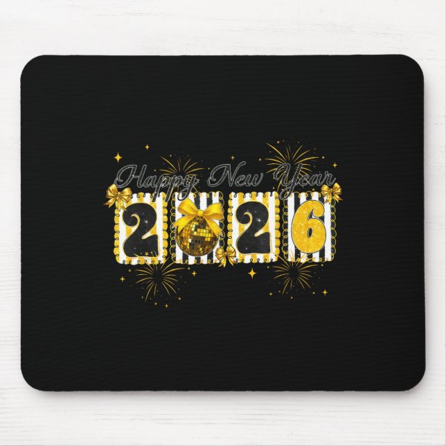 Happy New Year 2026 New Year Party Friends Family  Mouse Pad (Front)