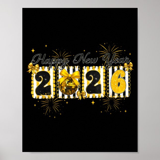 Happy New Year 2026 New Year Party Friends Family  Poster (Front)