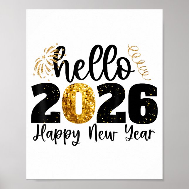 Happy New Year 2026 New Year Party Friends Family  Poster (Front)