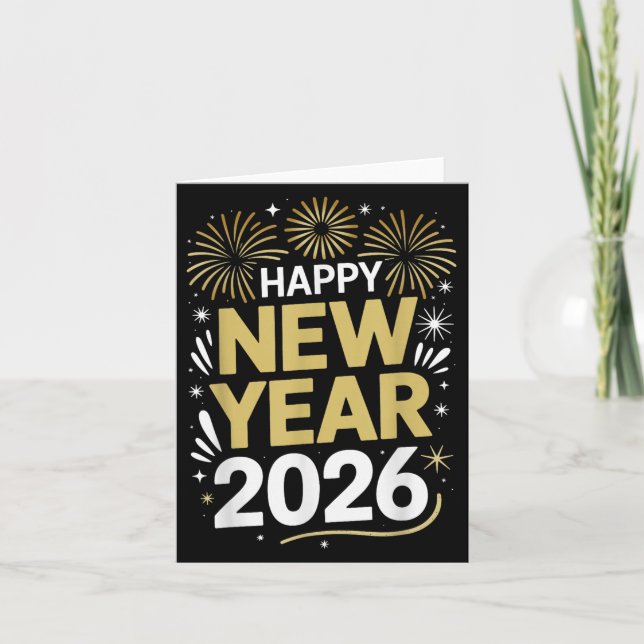 Happy New Year 2026 - New Year's Eve 2026  Card (Front)
