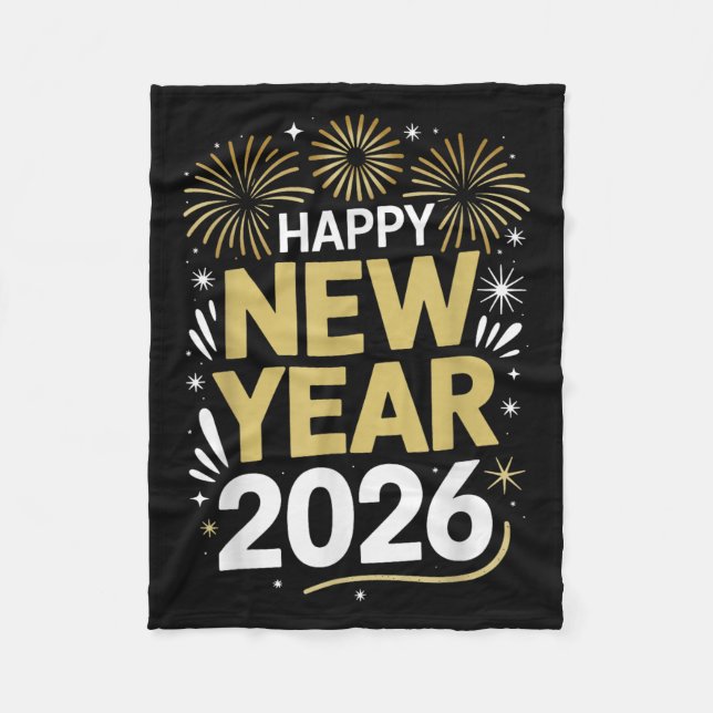 Happy New Year 2026 - New Year's Eve 2026  Fleece Blanket (Front)