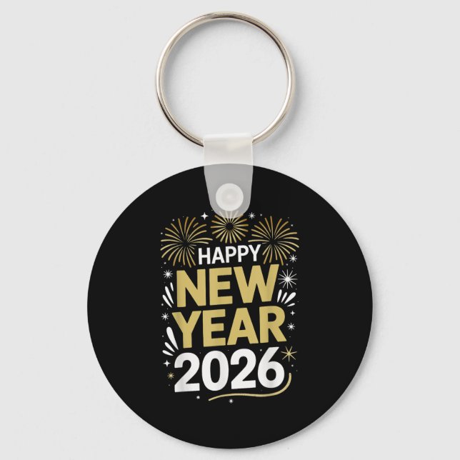 Happy New Year 2026 - New Year's Eve 2026  Key Ring (Front)