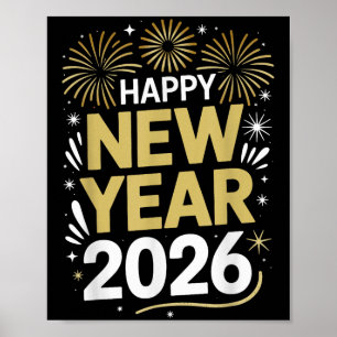 Happy New Year 2026 - New Year's Eve 2026  Poster