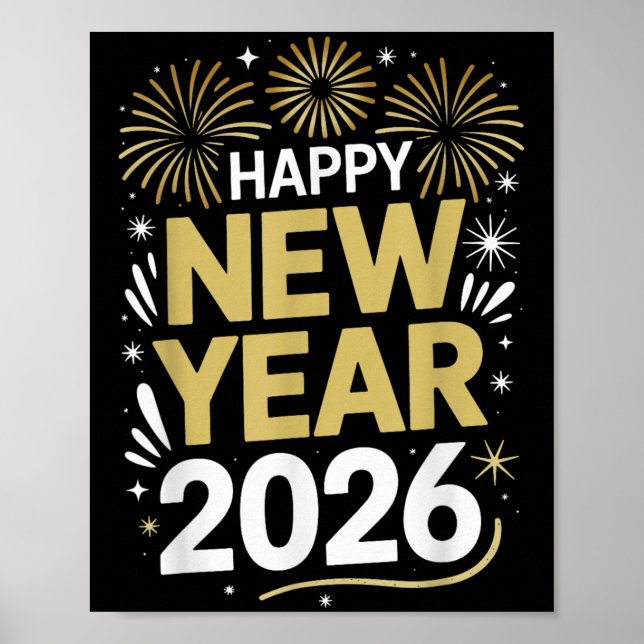 Happy New Year 2026 - New Year's Eve 2026  Poster (Front)