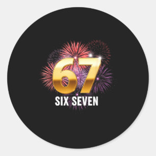 Happy New Year 2026 New Year's Eve Party 67 Six Se Classic Round Sticker