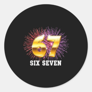 Happy New Year 2026 New Year's Eve Party 67 Six Se Classic Round Sticker