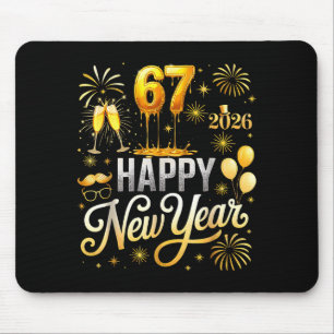Happy New Year 2026 New Years Eve Party 67 Six Sev Mouse Pad