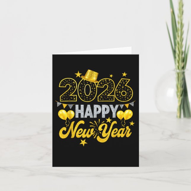 Happy New Year 2026 New Years Eve Party  Card (Front)