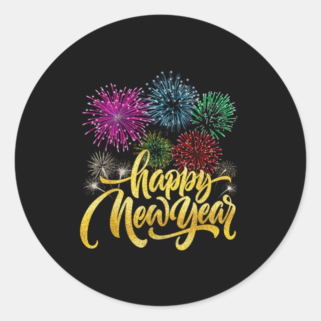 Happy New Year 2026 New Years Eve Party Countdown  Classic Round Sticker (Front)