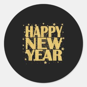 Happy New Year 2026 New Years Eve Party Countdown Classic Round Sticker