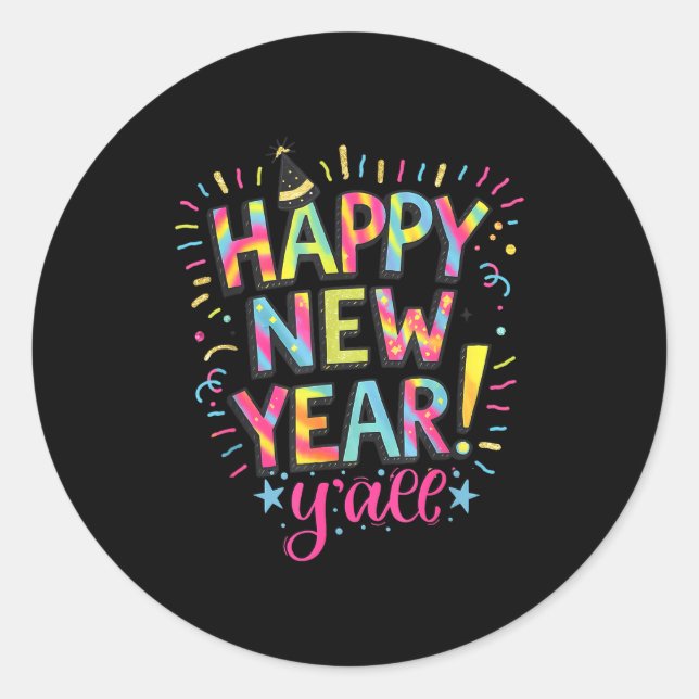 Happy New Year 2026 New Years Eve Party Countdown  Classic Round Sticker (Front)