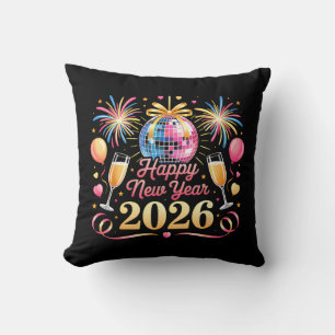 Happy New Year 2026 New Years Eve Party Countdown Cushion