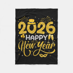 Happy New Year 2026 New Years Eve Party Countdown Fleece Blanket