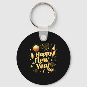 Happy New Year 2026 New Years Eve Party Countdown Key Ring