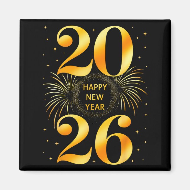 Happy New Year 2026 New Year's Eve Party Countdown Magnet (Front)