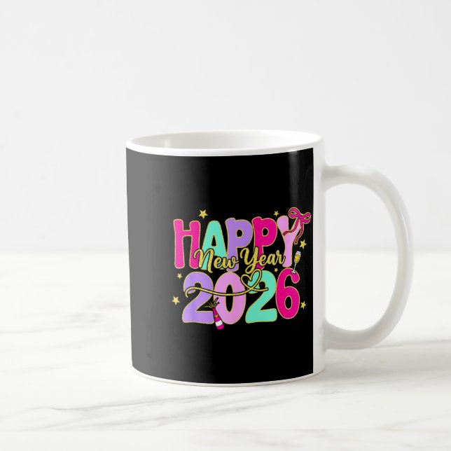 Happy New Year 2026 New Years Eve Party Family Mat Coffee Mug (Right)