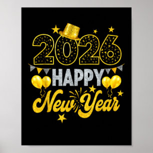 Happy New Year 2026 New Years Eve Party Poster