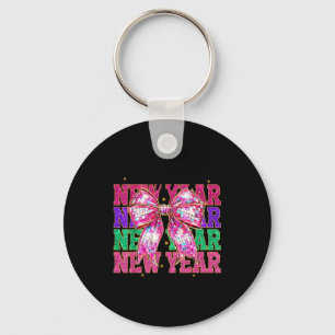 Happy New Year 2026 Nk Coquette Bow Disco Ball Cou Key Ring