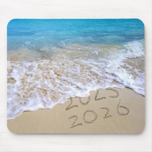 Happy New Year 2026 Ocean Beach  Mouse Pad (Front)