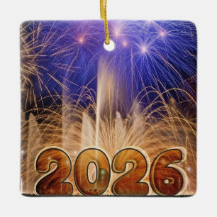 Happy New Year 2026 Ornament