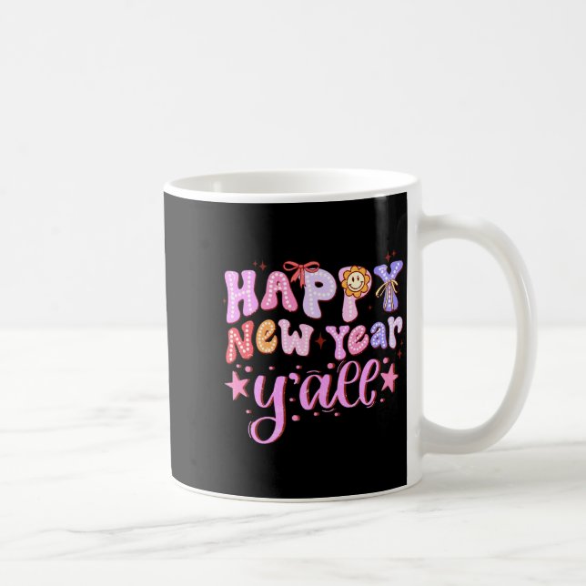 Happy New Year 2026 Party Countdown New Years Y'al Coffee Mug (Right)