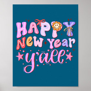 Happy New Year 2026 Party Countdown New Years Y'al Poster