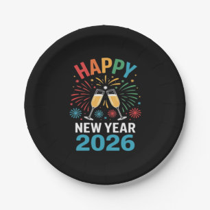 Happy New Year 2026 Party Funny New Years Eve 2026 Paper Plate