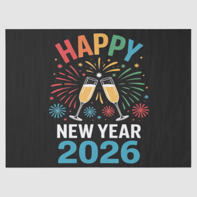 Happy New Year 2026 Party Funny New Years Eve 2026 Tissue Paper (Front)