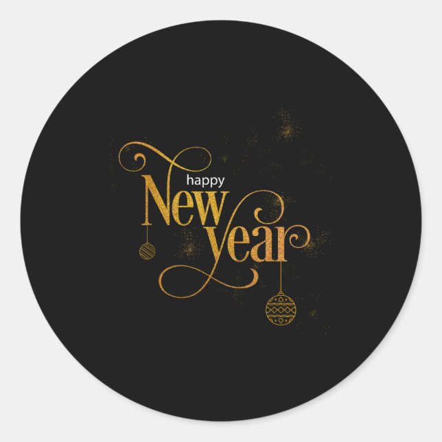 Happy New Year 2026 Party Gift Tee  Classic Round Sticker (Front)