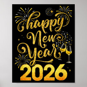 Happy New Year 2026 Party New Years Eve Holiday  Poster