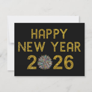 Happy New Year 2026 Postcard