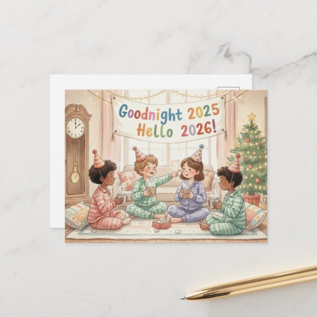 HAPPY NEW YEAR 2026 Postcard (Front/Back In Situ)