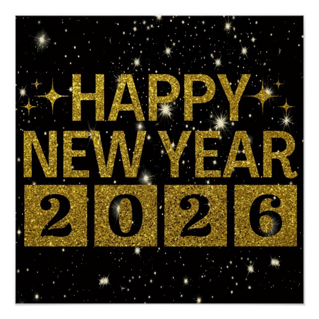 Happy New Year 2026 Poster (Front)