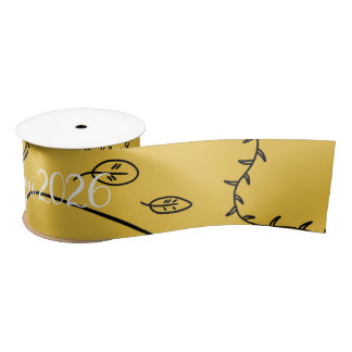 Happy new year 2026 Ribbon custom Satin Ribbon
