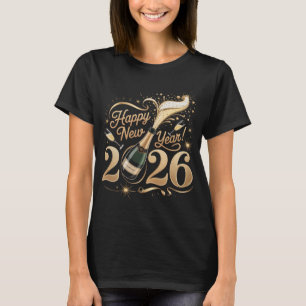 Happy New Year 2026 Shirt Champagne Popping NYE Ev