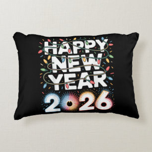 Happy New Year 2026 Sparkle Shirt for Women Decorative Cushion