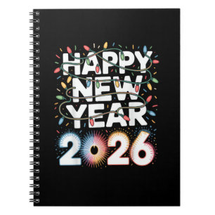 Happy New Year 2026 Sparkle Shirt for Women Notebook