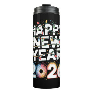 Happy New Year 2026 Sparkle Shirt for Women Thermal Tumbler