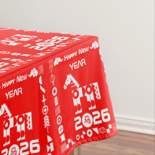 Happy New Year 2026 Tablecloth