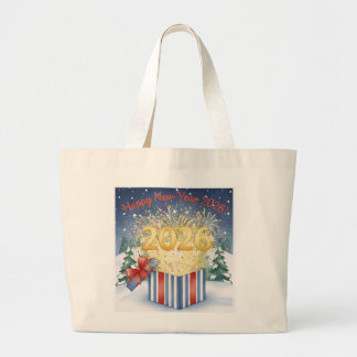 Happy New Year 2026 Tote Bag – Festive Fireworks 