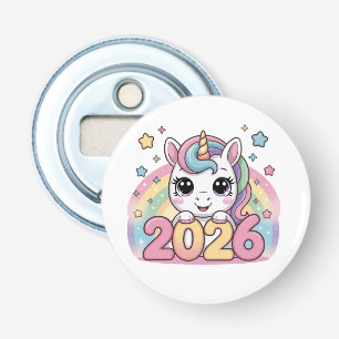 Happy New Year 2026 Unicorn Lovers Magical Vibes Bottle Opener