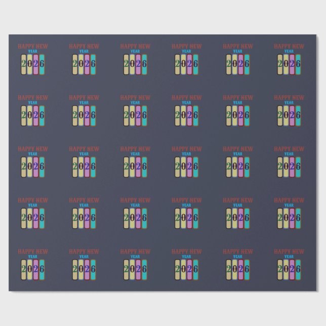 happy new year 2026 wrapping paper (Flat)