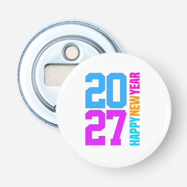 Happy New Year 2027 Bottle Opener (Front)