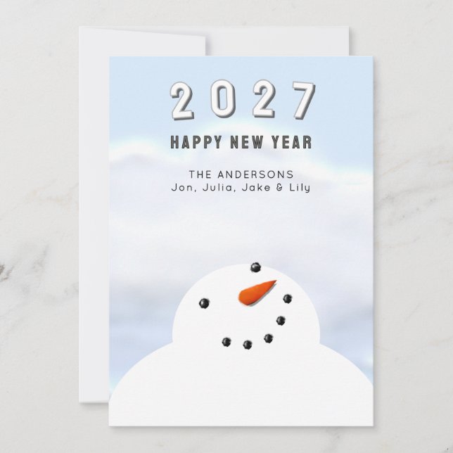 Happy New Year 2027 Holiday Card (Front)
