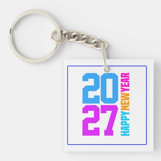 Happy New Year 2027 Key Ring (Front)