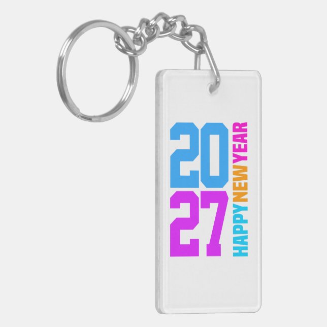 Happy New Year 2027 Key Ring (Front Left)