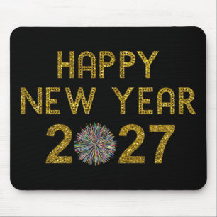 Happy New Year 2027 Mouse Pad
