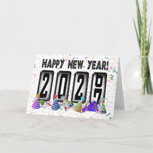 Happy New Year 2027 Odometer  Holiday Card