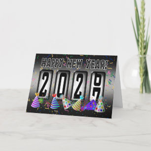 Happy New Year 2027 Odometer Holiday Card
