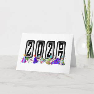 Happy New Year 2027 Odometer Holiday Card